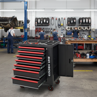 Caja de Herramientas con Ruedas y 7 Cajones para Taller, Gabinete de Almacenamiento de Acero con Cerradura para Kit de Reparación de Automóviles, Herramientas Manuales, Precio al por Mayor