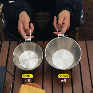 Tazón Plegable de Acero Inoxidable 304 para Exteriores, 550 ml, Taza Portátil para Picnic, Camping y Cocina, Ligera y Ecológica - Product Image 4