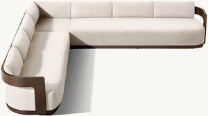 Meubles d'usine à décompte élevé canapé d'extérieur moderne sectionnel personnalisable en aluminium de style luxe - Product Image 3