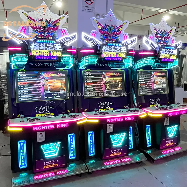 Dreamland Nieuw Product Muntbediende Twee Spelers Arcade Vechtspellen Vechter Koning Game Machine