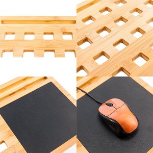 Wood <b>Laptop</b> Cooler Bamboo Lap Desk Elegant <b>Laptop</b> <b>Cooling</b> Pad - Product Image 3