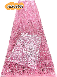 Vestido de Novia Tradicional de Lujo Más Vendido con Lentejuelas y Encaje Brillante, Malla de Tul Hecha a Mano en Nigeria para Fiesta de Noche - Product Image 5