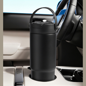 700ML Ceramic Inner 316 Stainless Steel Vacuum Insulated Coffee Tumbler Stylish 2-in-1 Straw Cup with Handle Student Outdoor - Product Image 5