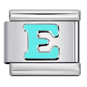 MOYAMIYA - Dijes de Acero Inoxidable Chapados en <span class=keywords><strong>Oro</strong></span> Azul Cielo, Alfabeto Inglés DIY <span class=keywords><strong>El</strong></span>ástico, Módulo Italiano, Dijes Unisex de Moda - Product Image 4