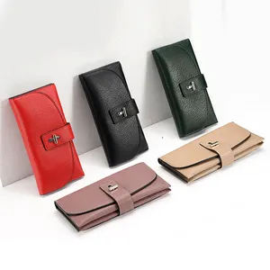 2024 new wallet ladies belt buckle fashion medium and long zipper clutch wallet change clutch bag