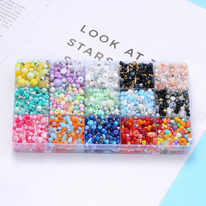 Perles de riz en verre de couleurs mélangées, qualité 5A, pour la fabrication de bracelets, pièces de bijoux DIY AC4299 - Product Image 1
