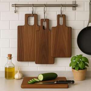 Tabla de Cortar de Madera Maciza de Alta Calidad en Forma Rectangular, Acabado Pulido, Apta para Lavavajillas, Diseño Sostenible y Moderno - Product Image 3