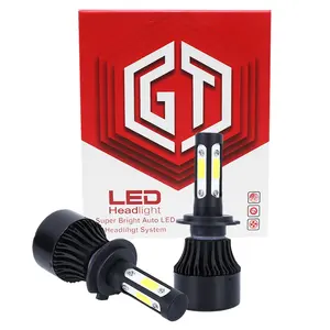 Lâmpada automotiva super brilhante para farol, lâmpada automotiva led, s4, 25w, h7, h4, 4000 lúmens