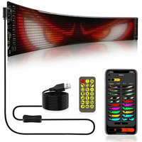 Panneau LED décoratif pour pare-brise de voiture avec écran électronique et télécommande, éclairage Demon Eye pour feux de voiture