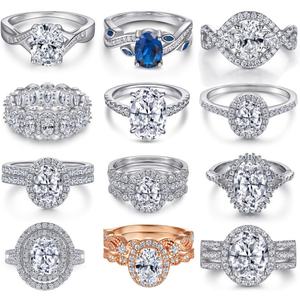 แหวนเงินแท้ 925 ประดับเพชร CZ ดีไซน์ทันสมัย ขายตรงจากโรงงาน เหมาะสำหรับงานแต่งงาน งานหมั้น งานครบรอบ และงานปาร์ตี้ สำหรับผู้หญิง - Product Image 4