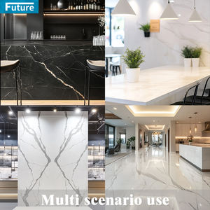 Losa personalizable de cuarzo Calacatta, hoja de mármol blanco para encimeras de cocina, azulejos de suelo de dormitorio, encimeras de tocador, losa grande - Product Image 3