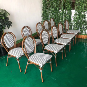 <span class=keywords><strong>Chaise</strong></span> en rotin français canne à Offre Spéciale Mobilier d'extérieur pour restaurant <span class=keywords><strong>bar</strong></span> café Bistrot <span class=keywords><strong>parisien</strong></span> Chaises et ensemble de table - Product Image 4