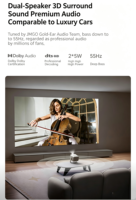 Projecteur laser tricolore 4K JMGO N1S pour usage domestique, 1600 CVIA haute luminosité, projecteur de cinéma maison Ultra HD 4K