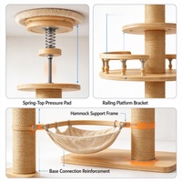 Arbre à chat écologique, tour pour chat, condo pour chat, griffoir en sisal, structure d'escalade pour chat à plusieurs niveaux, structure d'escalade naturelle pour chat, tour pour chat robuste, ensemble de jeu pour chat