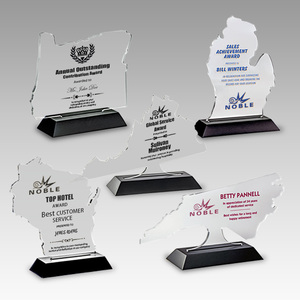 Tùy chỉnh rõ ràng Trophy giải thưởng với cơ sở cá nhân nội dung hoặc Logo Acrylic bán xe tải giải thưởng khắc cho quà tặng lưu niệm - Product Image 4