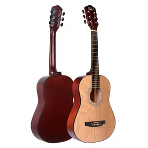 Guitarra acústica com ash, guitarra acústica de 34 polegadas, preço atacado, 6 cordas, instrumento musical, com cinza, 2020