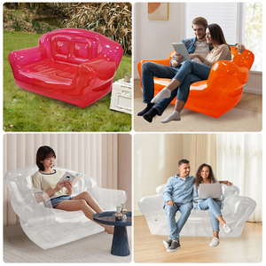 Cama Inflable Doble Plegable Personalizada al por Mayor, Cama de Aire de PVC Grueso, Muebles para Acampar al Aire Libre - Product Image 3