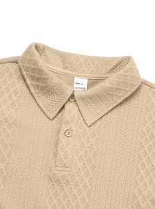 Chemise à manches longues en jacquard pour hommes, décontractée, douce, texturée, coupe ample, boutonnée sur le devant - Product Image 3