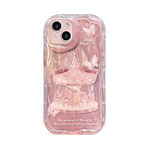 Merry Go Round Papillon Perle Chaîne Camlet Style TPU Housse de Téléphone Portable pour <span class=keywords><strong>Iphone</strong></span> 17 8 X <span class=keywords><strong>Xr</strong></span> Xs 11 12 13 14 15 16 Pro Max - Product Image 5
