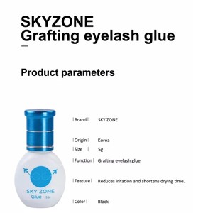 Colle pour extensions de cils SKY ZONE Corée, tenue 7-8 semaines, temps de séchage 1 minute, adhésif puissant pour cils, marque privée - Product Image 3