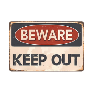 Impression Vintage décoratif avertissement étain signe méfiez-vous du chien plaques de métal Slogan affiche pour décoration murale - Product Image 3