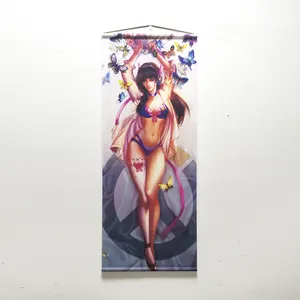Poster Gulir Dinding Permainan Anime Kustom Cetakan In-Jet Permadani Dinding Jepang