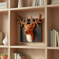 Brique Murale 3D en Plastique ABS, Modèle Animal à Assembler Soi-même : Éléphant, Licorne, Cerf, Élan, Tigre – Décoration de Chambre