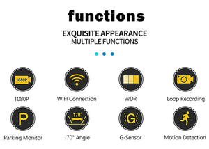 USB Ẩn Xe DVR Video Recorder 1080P WIFI Kết Nối <span class=keywords><strong>Dash</strong></span> Cam Ghi Vòng Lặp G-Sensor 170 Độ Góc Rộng Đăng Ký Dashcam - Product Image 2