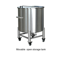 200 Ltr 500Kg tambour d'eau de stockage mobile santé magasin d'aliments Pot réservoir de stockage en acier inoxydable fabricant