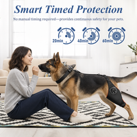 Attelle de genou durable et portable pour chien avec thérapie par lumière rouge, boucle de collier, pour la guérison des lésions du ligament croisé arrière (LCA) et de l'arthrite, protection des pattes arrière pour animaux de compagnie