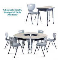 Chaise de bureau inclinable pour étudiant avec appui-tête mobile, dossier réglable, repose-pieds antidérapant - Matériel PVC, mobilier scolaire