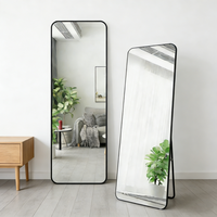 Miroir sur Pied de Luxe, Grand Miroir Pleine Longueur Incassable en Verre Trempé pour Décoration d'Intérieur Moderne, Approvisionnement Direct Usine