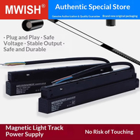 Alimentation magnétique encastrée MWISH 48V 100W 200W pour rail lumineux, 220V AC-DC, pour montage en surface ou encastré