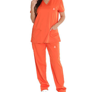 Hospital al por mayor uniformes médicos enfermera diseño manga corta enfermería Scrubs mujeres elegante médico uniformes conjuntos - Product Image 1