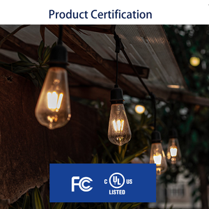 उल प्रमाणित <span class=keywords><strong>7w</strong></span> e26 के नेतृत्व वाले एडिसन बल्ब 19 st58 <span class=keywords><strong>2700K</strong></span> गर्म सफेद डिमेबल विंटेज सजावटी फिलामेंट लाइट - Product Image 4