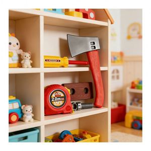 Kit d'outils de bricolage en bois : établi, boîte à outils, perceuse, jouet d'ingénieur pour jeu d'imitation, développement des compétences et activité éducative - Product Image 4