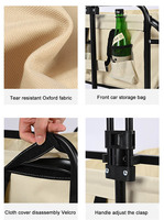 Chariot de camping pliable personnalisé 150L à double frein, réglable, pour jardin, plage et pique-nique