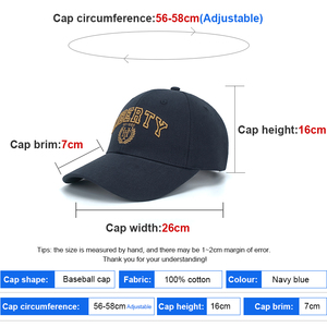Wholesale Custom Vintage Preppy Style Embroidered Logo High Quality Cavalry Twill Fabric <b>Navy</b> Blue Baseball Cap Sports Caps - Product Image 2
