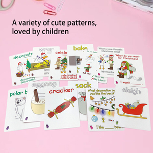 Servicios Personalizados Productos a Medida Navidad Paprty Super Fácil Nivel Vocabulario Construcción Niños Memoria Inglés <span class=keywords><strong>Juego</strong></span> de Cartas - Product Image 2