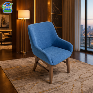 Servizio Personalizzato ODM OEM di Fabbrica, Poltrona in Legno Massello Rivestita in Velluto <span class=keywords><strong>Blu</strong></span>, <span class=keywords><strong>Sedia</strong></span> da Pranzo per Hotel, Ristoranti e Lounge Commerciali - Product Image 6