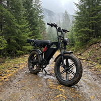 Vélo électrique à pneus larges de 20 pouces, amortisseur hydraulique avant, amortisseur à ressort arrière, double siège, pour les sorties de loisirs