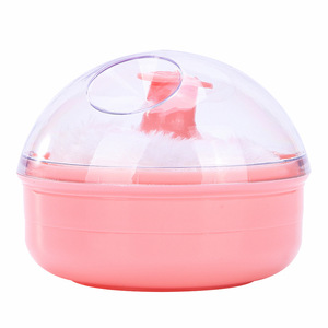 Portable Plush Powder Puff Round Cotton <b>Makeup</b> <b>Tool</b> For Baby And Hair Salon Use Pink And Blue - Product Image 5