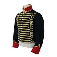 Veste Napoléonienne pour Homme, Uniforme Historique, Blazer à Col Montant, Boutons en Laine, Imperméable et Respirant, Vêtement d'Hiver
