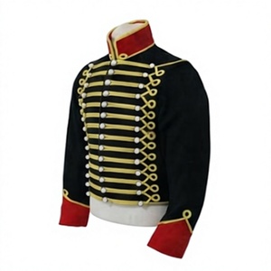 Veste Napoléonienne pour Homme, Uniforme Historique, Blazer Noir avec Boutons Rouges sur les Poignets, Vêtement d'Hiver - Product Image 3