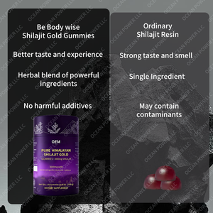 Hot bán Halal GMP chăm sóc sức khỏe bổ sung 3000mg tinh khiết Himalaya shilajit Gummies với Ashwagandha - Product Image 4
