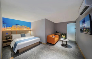 Customized Commercial Hotel Bedroom Sets Manufacturer Eco-Friendly Solid <b>Wood</b> Furniture <b>Beds</b> <b>Frame</b> & Nightstands for Hospitality - Product Image 3