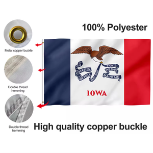 Khuyến Mại 3X5FT Hai Mặt 100% Polyester Cho 50 Cho Nhà Nước Tùy Chỉnh Cờ Nhà Máy Giá Ngoài Trời <span class=keywords><strong>Iowa</strong></span> Cho Nhà Nước Cờ - Product Image 3