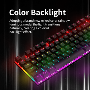 Full Size 104-Key Wired Mechanical Gaming <b>Keyboard</b> for Layout Blue Switch LED Backlight Double ABS Keycaps Full Size 104 Keys Wi - Product Image 3