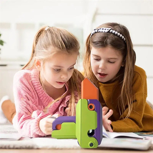 1 ud. Cuchillo de juguete de gravedad con impresión 3D, Cuchillo de juguete pequeño con forma de rábano saltarín, Juguetes antiestrés, Tarjeta de empuje de descompresión, Cuchillo de juguete pequeño con forma de zanahoria - Product Image 5