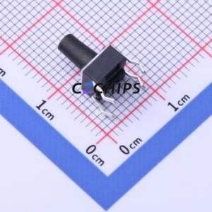 1-1825910-4 Tactile Switch Through hole Component (THT)-4P,6x6mm Switch Single Pole Single Throw Round Button 1.6N Through Hole - Product Image 2